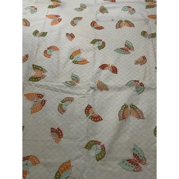 Vintage Lady Pepperell Polyester Butterfly Yellow Blanket Large Thick - Picture 7 of 12